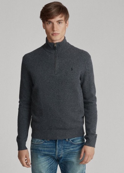 Men's Polo Ralph Lauren Wool-Blend Quarter-Zip Sweater | 254361VNL